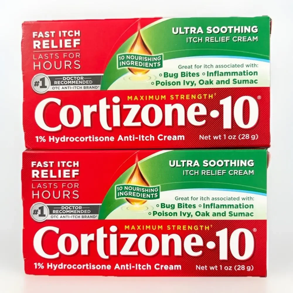 Cortizone 10 Max Strength Anti-Itch Cream 1oz Exp 12/2027 2 Pack Hydrocortisone